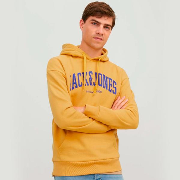 Hanorac pentru bărbați Jack & Jones JJEJOSH SWEAT HOOD NOO Drept/ Yellow photo 2