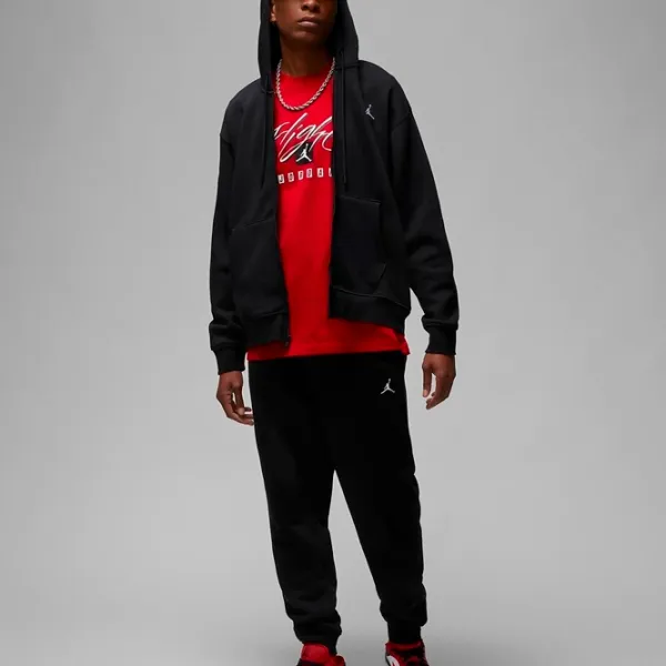 Hanorac pentru bărbați Nike M Jordan Ess Flc Fz Hoodie Drept/ Black photo 4