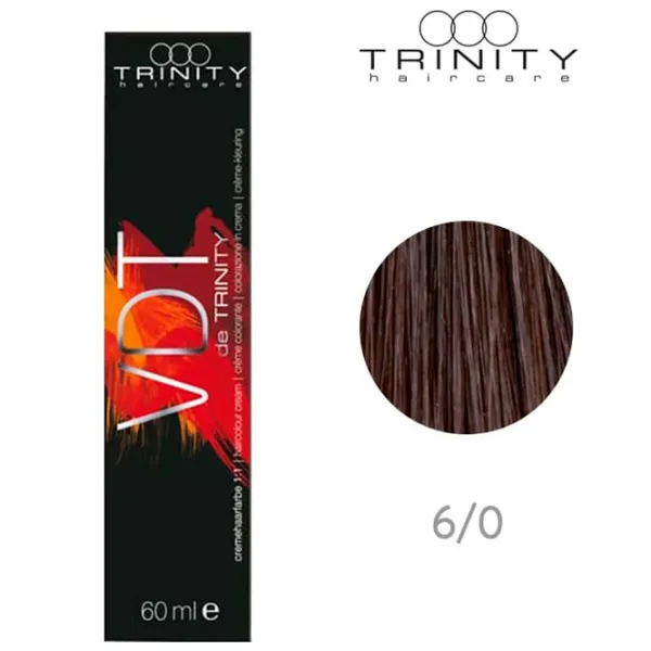 Vopsea de păr Trinity VDT Cod culoare: 6-0, 60 ml photo 2 Vopsea de păr Trinity VDT Cod culoare: 6-0, 60 ml photo 2