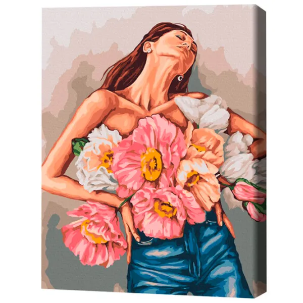 Pictură pe numere BrushMe Primavara eleganta BS53569FC 50 x 40 cm/ Verticală photo 3