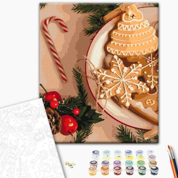 Картина по номерам BrushMe Бабушкино печенье на Рождество BS52505FC 50 x 40 см/ Вертикальная photo 2