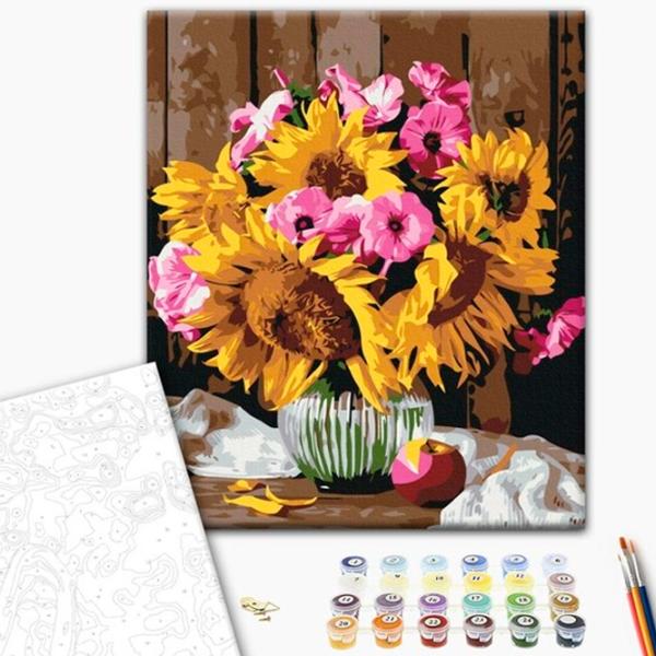 Картина по номерам BrushMe Деревенский букет BS52735FC 50 x 40 см/ Вертикальная photo 2