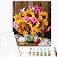 Картина по номерам BrushMe Деревенский букет BS52735FC 50 x 40 см/ Вертикальная photo 2