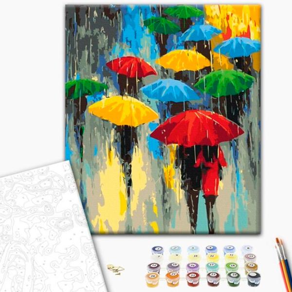 Картина по номерам BrushMe Цветной дождь BS53048FC 50 x 40 см/ Вертикальная photo 2