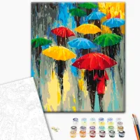 Pictură pe numere BrushMe Ploaie colorată BS53048FC 50 x 40 cm/ Verticală photo 2