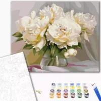 Картина по номерам BrushMe Изысканная нежность пионов BS51373FC 50 x 40 см/ Горизонтальная photo 2