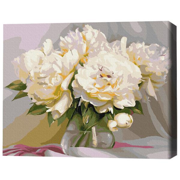 Картина по номерам BrushMe Изысканная нежность пионов BS51373FC 50 x 40 см/ Горизонтальная photo 3