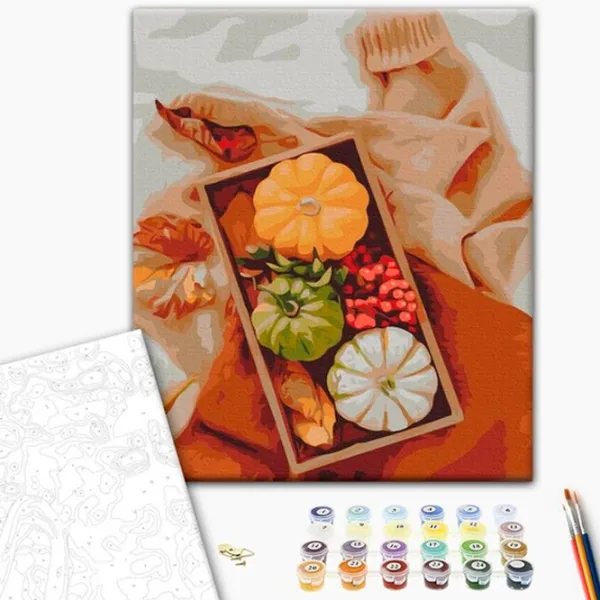 Pictură pe numere BrushMe Cadou de toamna BS52461FC 50 x 40 cm/ Verticală photo 2