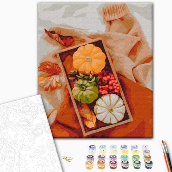 Pictură pe numere BrushMe Cadou de toamna BS52461FC 50 x 40 cm/ Verticală photo 2