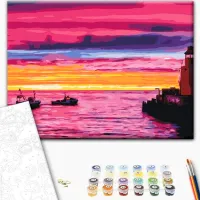 Картина по номерам BrushMe Закат на пирсе BS21542FC 50 x 40 см/ Горизонтальная photo 2