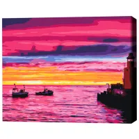Картина по номерам BrushMe Закат на пирсе BS21542FC 50 x 40 см/ Горизонтальная photo 3