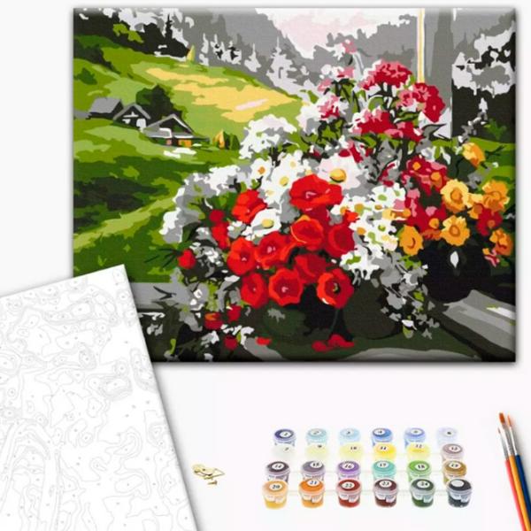 Картина по номерам BrushMe Букеты на окне BS9500FC 50 x 40 см/ Горизонтальная photo 2 Картина по номерам BrushMe Букеты на окне BS9500FC 50 x 40 см/ Горизонтальная photo 2