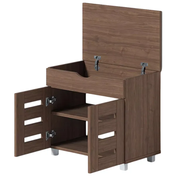 Dulap pentru încălțăminte Fabrik Home Modul №12 55 x 60 x 35.5/ Nuc pietros/ Nuc pietros photo 4