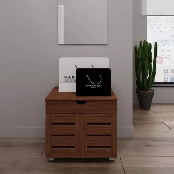 Dulap pentru încălțăminte Fabrik Home Modul №12 55 x 60 x 35.5/ Nuc pietros/ Nuc pietros photo 5