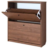 Обувной шкаф Fabrik Home 2 двери 800 88см x 80см x 26см/ Орех каменный/ Орех каменный photo 3