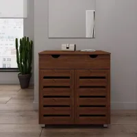 Dulap pentru încălțăminte Fabrik Home Modul №11 80 x 85 x 35.5/ Nuc pietros/ Nuc pietros photo 5