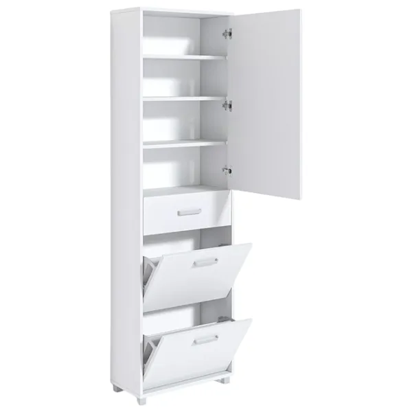Dulap pentru încălțăminte Fabrik Home Modul №4 200 x 60 x 28.5/ Frasin alb/ Frasin alb photo 3