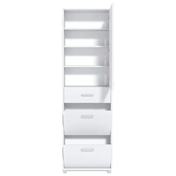 Dulap pentru încălțăminte Fabrik Home Modul №4 200 x 60 x 28.5/ Frasin alb/ Frasin alb photo 4