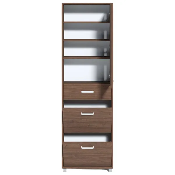 Dulap pentru încălțăminte Fabrik Home Modul №4 200 x 60 x 28.5/ Nuc pietros/ Nuc pietros photo 4