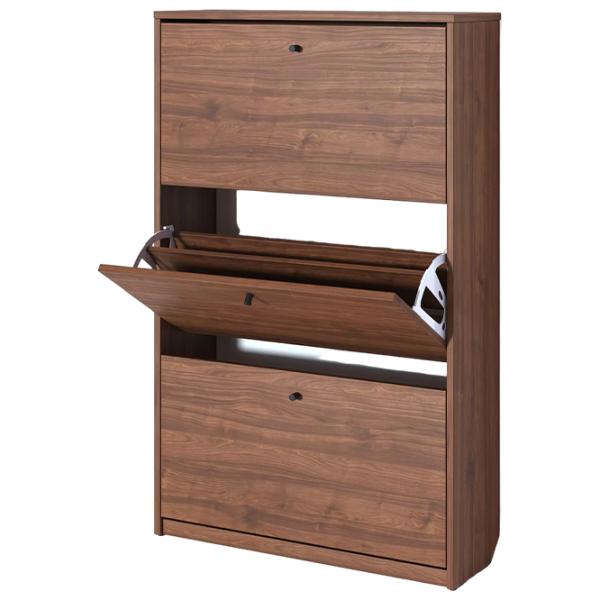 Обувной шкаф Fabrik Home 3 дверцы 800 128 см x 80см x 26см/ Орех каменный/ Орех каменный photo 3 Обувной шкаф Fabrik Home 3 дверцы 800 128 см x 80см x 26см/ Орех каменный/ Орех каменный photo 3