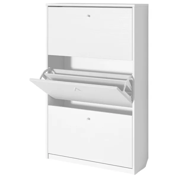 Dulap pentru încălțăminte Fabrik Home 3 uși 800 128 x 80 x 26/ Frasin alb/ Frasin alb photo 3 Dulap pentru încălțăminte Fabrik Home 3 uși 800 128 x 80 x 26/ Frasin alb/ Frasin alb photo 3