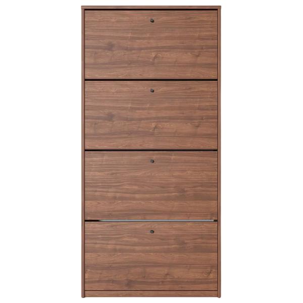 Обувной шкаф Fabrik Home 4 дверцы 800 168см x 80см x 26см/ Орех каменный/ Орех каменный photo 2