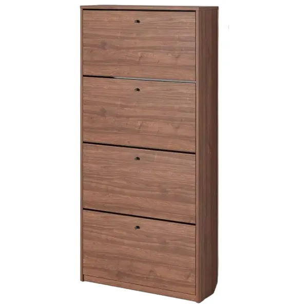 Обувной шкаф Fabrik Home 4 дверцы 800 168см x 80см x 26см/ Орех каменный/ Орех каменный photo 3