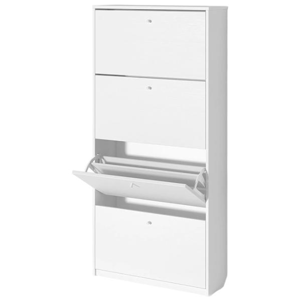 Обувной шкаф Fabrik Home 4 дверцы 800 168см x 80см x 26см/ Белый ясень/ Белый ясень photo 3