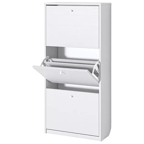 Обувной шкаф Fabrik Home 3 дверцы 600 128 см x 60см x 26см/ Белый ясень/ Белый ясень photo 3 Обувной шкаф Fabrik Home 3 дверцы 600 128 см x 60см x 26см/ Белый ясень/ Белый ясень photo 3