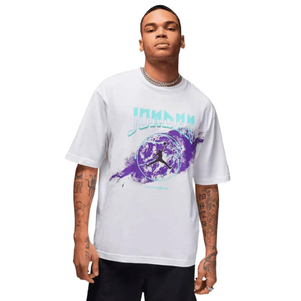 Футболка для мужчин Jordan Sprt Gfx 85 SS Crew 100% хлопок/ Белый photo 2