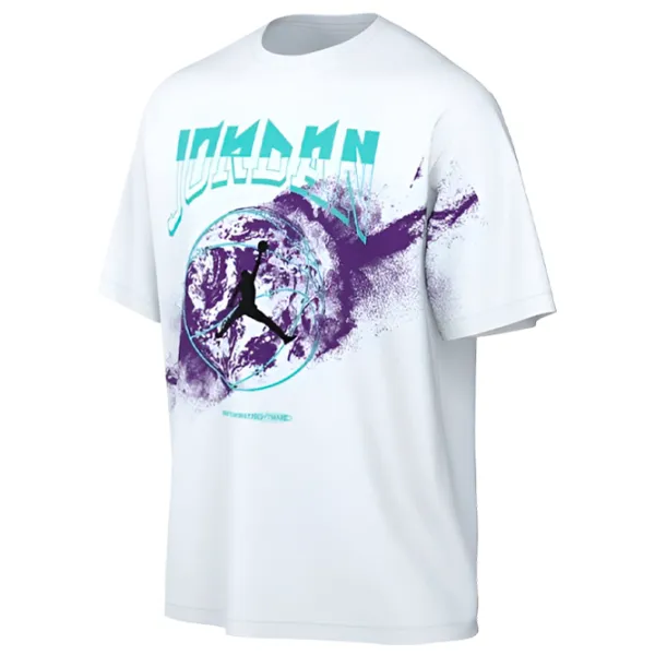 Футболка для мужчин Jordan Sprt Gfx 85 SS Crew 100% хлопок/ Белый photo 5