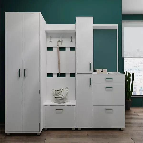 Комплект для прихожей Fabrik Home Madlen 2100 ЛДСП/ Белый ясень photo 2