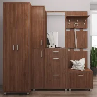 Set pentru antreu Fabrik Home Madlen 2100 LPAL/ Nuc pietros photo 2