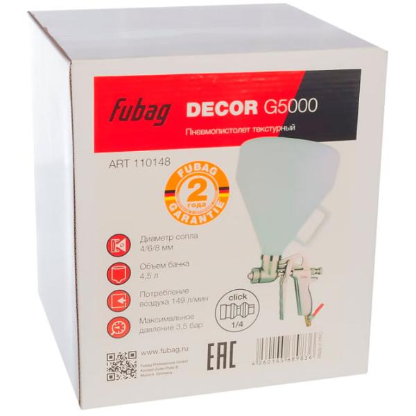 Aerograf Fubag Decor G5000 4.5 l/ Inox photo 4