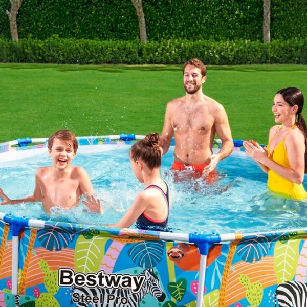 Piscină Bestway 56985BW 4062 l/ Cu cadru/ Multicolor photo 6 Piscină Bestway 56985BW 4062 l/ Cu cadru/ Multicolor photo 6