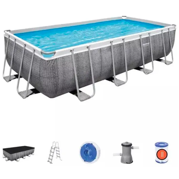 Piscină Bestway 56996BW 11532 l/ Cu cadru/ Gray photo 2 Piscină Bestway 56996BW 11532 l/ Cu cadru/ Gray photo 2