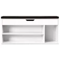Etajeră pentru încălțăminte Costway HW61147WH 48 x 104 x 30/ White/ White photo 2
