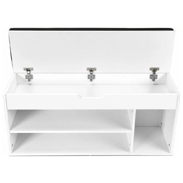 Стеллаж для обуви Costway HW61147WH 48см x 104см x 30см/ White/ Белый photo 4 Стеллаж для обуви Costway HW61147WH 48см x 104см x 30см/ White/ Белый photo 4
