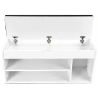 Etajeră pentru încălțăminte Costway HW61147WH 48 x 104 x 30/ White/ White photo 4