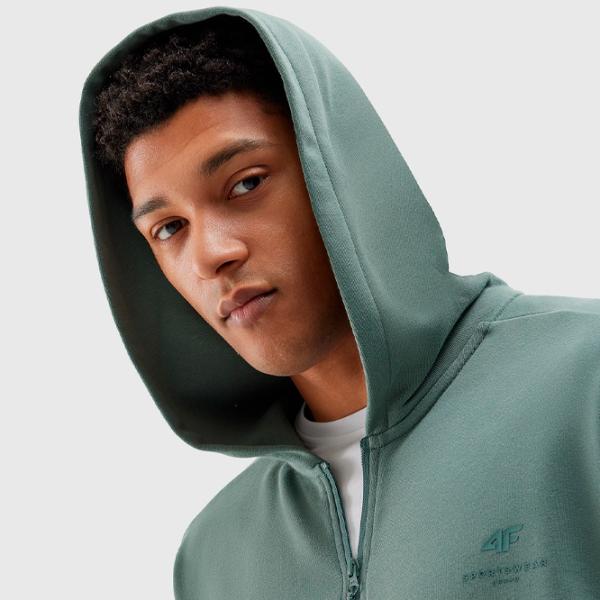 Толстовка для мужчин 4F 4FWSS24TSWSM1011 Прямой/ Зелёный photo 3