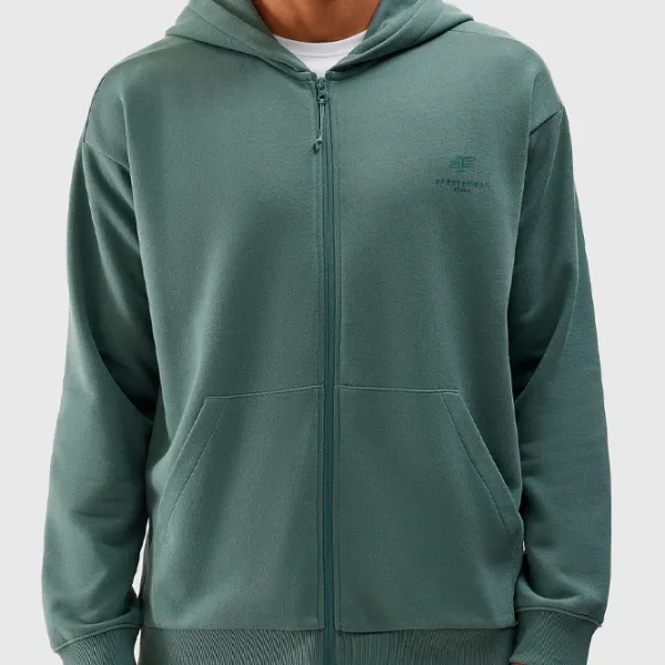 Толстовка для мужчин 4F 4FWSS24TSWSM1011 Прямой/ Зелёный photo 5