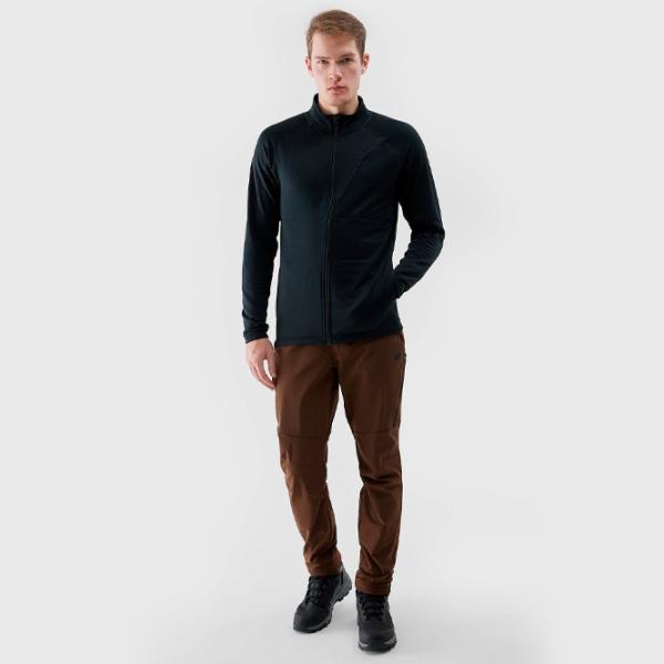 Hanorac pentru bărbați 4F 4FWSS24TFSWM315 Drept/ Black photo 2