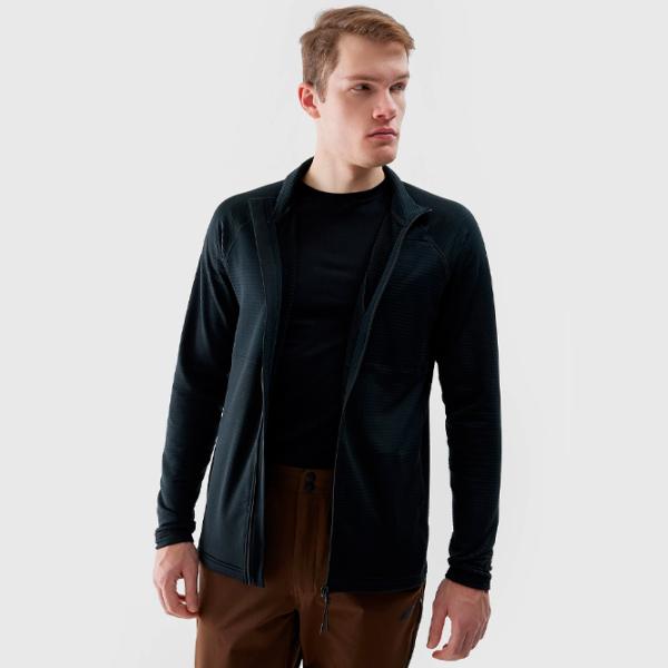 Hanorac pentru bărbați 4F 4FWSS24TFSWM315 Drept/ Black photo 6