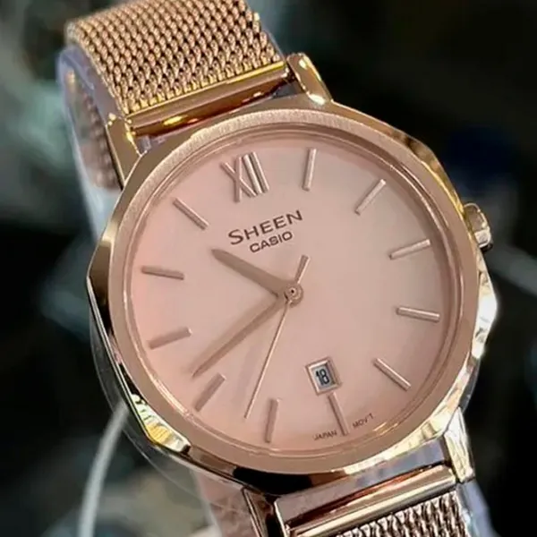 Ceas de mână pentru femei Casio SHE-4554PGM-4AUEF Cuarț/ 30 mm photo 2 Ceas de mână pentru femei Casio SHE-4554PGM-4AUEF Cuarț/ 30 mm photo 2