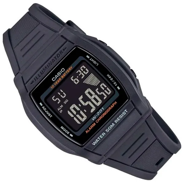 Наручные часы для мужчин Casio W-201-1B Кварцевый/ 40 x 36 мм photo 2