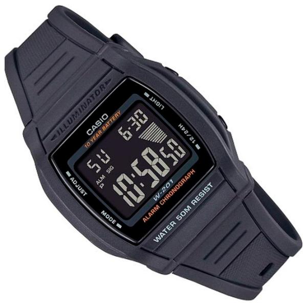 Наручные часы для мужчин Casio W-201-1B Кварцевый/ 40 x 36 мм photo 2