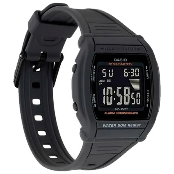 Наручные часы для мужчин Casio W-201-1B Кварцевый/ 40 x 36 мм photo 3