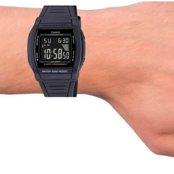 Наручные часы для мужчин Casio W-201-1B Кварцевый/ 40 x 36 мм photo 5