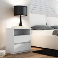 Noptiere TopEshop 5533085 59 x 40 x 32/ PAL melaminat/ White photo 2