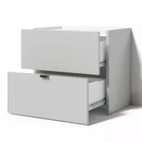 Noptiere Fabrik Home Hardy 45 x 55 x 34.5/ PAL Laminat/ Grey matt photo 3